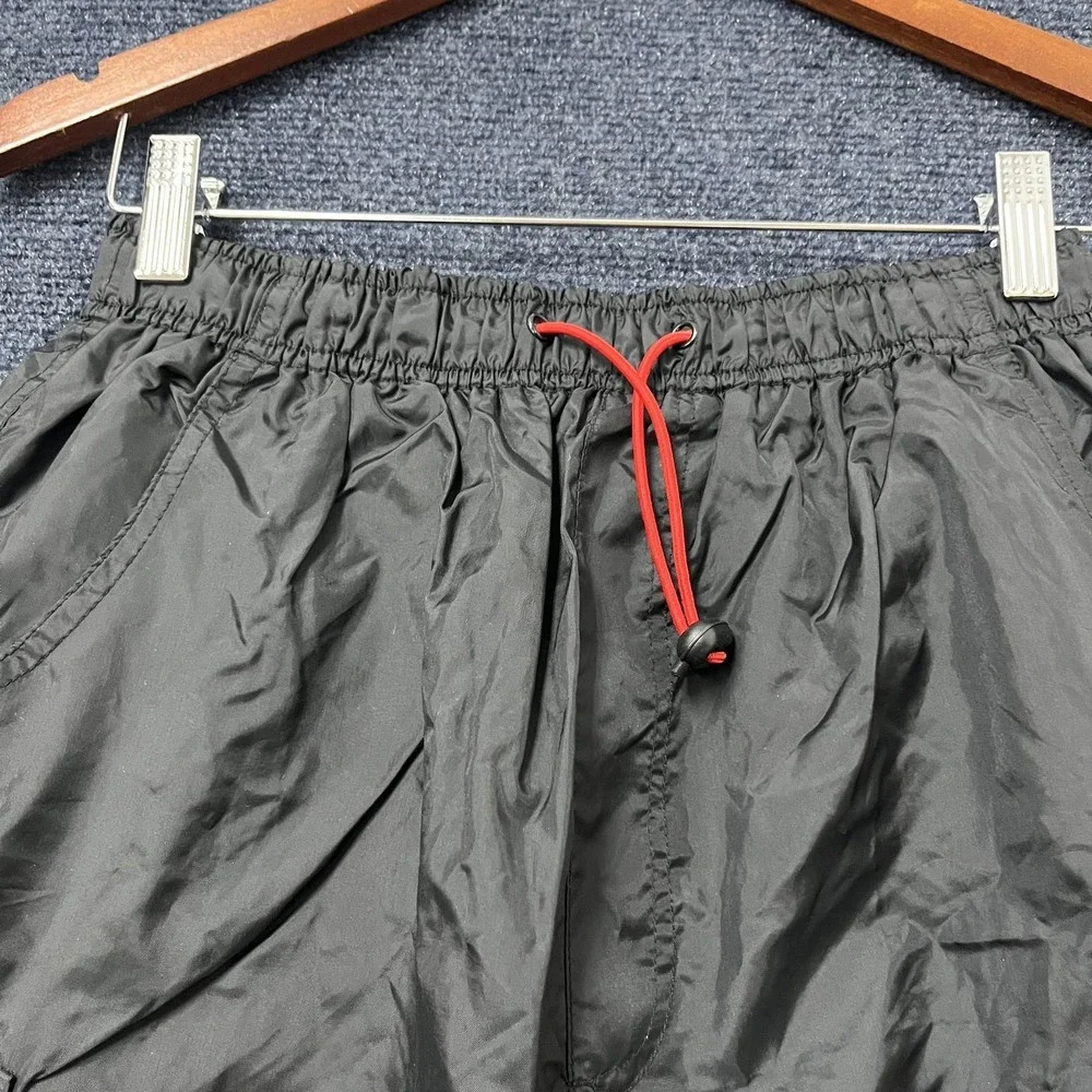 Vintage Pittsburgh Pirates Puma‎ Shorts Youth Large Black Cargo Nylon Drawstring